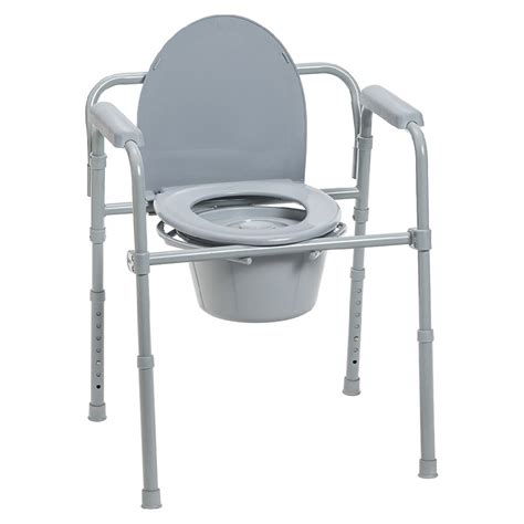 drive medical steel folding frame commode box dimmensions|steel folding bedside commode.